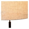 Lampa podłogowa MAYA Lucide czarna beżowy klosz klosz detal perfektmarket.webp
