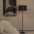 Lampa podłogowa MAYA Lucide czarna czarny klosz aranżacja perfektmarket.webp