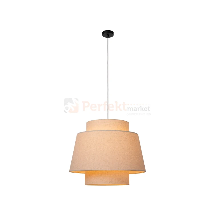 lampa wisząca TRIBUTE materiałowy abażur 60 cm Lucide perfektmarket.webp