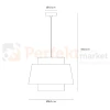 lampa wisząca TRIBUTE materiałowy abażur 60 cm Lucide wymiary perfektmarket.webp