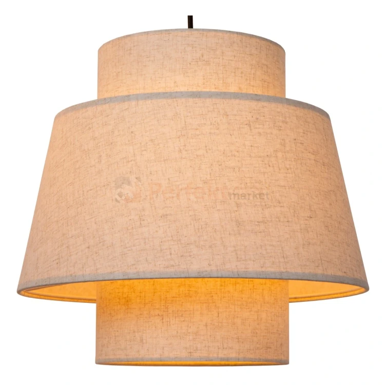 lampa wisząca TRIBUTE materiałowy abażur potrójna Lucide detal 1 perfektmarket.webp