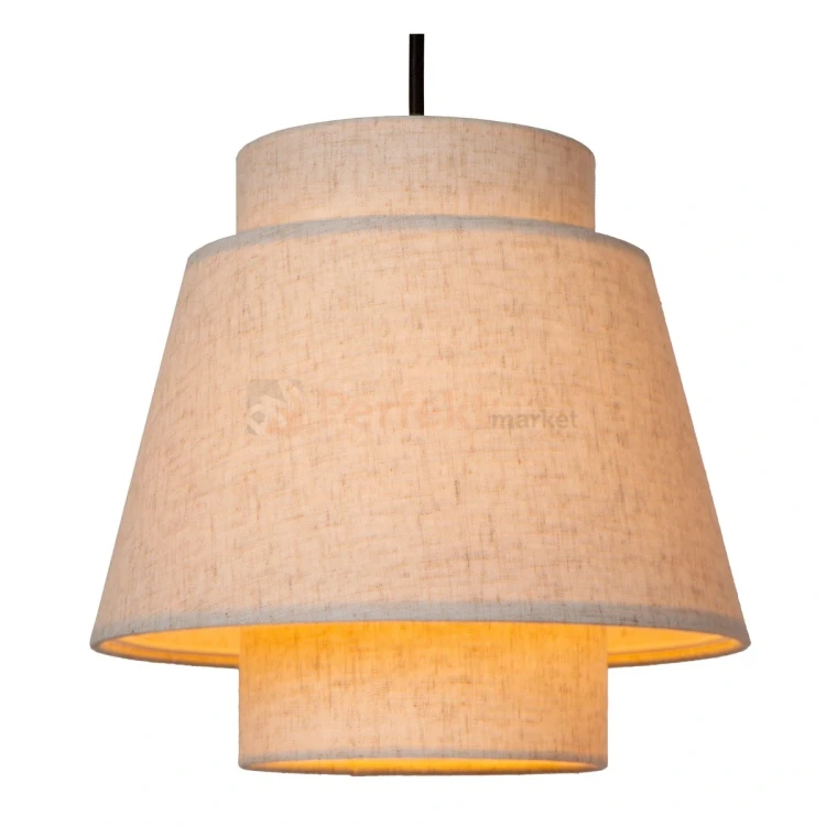 lampa wisząca TRIBUTE materiałowy abażur potrójna Lucide detal perfektmarket.webp