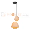 lampa wisząca TRIBUTE materiałowy abażur potrójna Lucide perfektmarket.webp