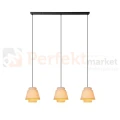 lampa wisząca TRIBUTE materiałowy abażur potrójna na listwie Lucide perfektmarket.webp
