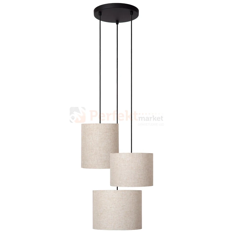 lampa wisząca tkaninowa potrójna bawełna MAYA lucide 45409-13-38 3 perfektmarket.webp