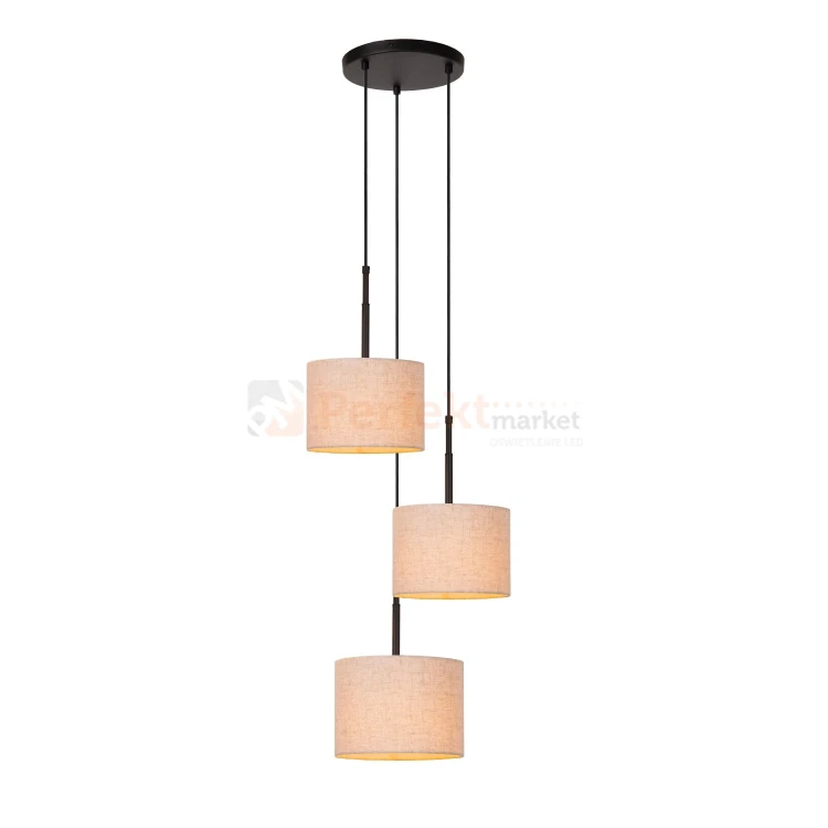 lampa wisząca tkaninowa potrójna bawełna MAYA lucide 45409-13-38 perfektmarket.webp