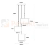 lampa wisząca tkaninowa potrójna bawełna MAYA lucide 45409-13-38 wymiary perfektmarket.webp
