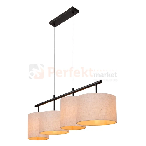 Lampa wisząca MAYA poczwórna tkaninowa Lucide 45409 04 38 3 perfektmarket.webp