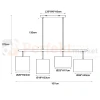 Lampa wisząca MAYA poczwórna tkaninowa Lucide 45409 04 38 wymiary perfektmarket.webp