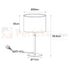 Lampa stołowa MAYA  tkaninowa Lucide 45509 81 38 wymiary perfektmarket.webp
