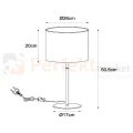 Lampa stołowa MAYA  tkaninowa Lucide 45509 81 38 wymiary perfektmarket.webp