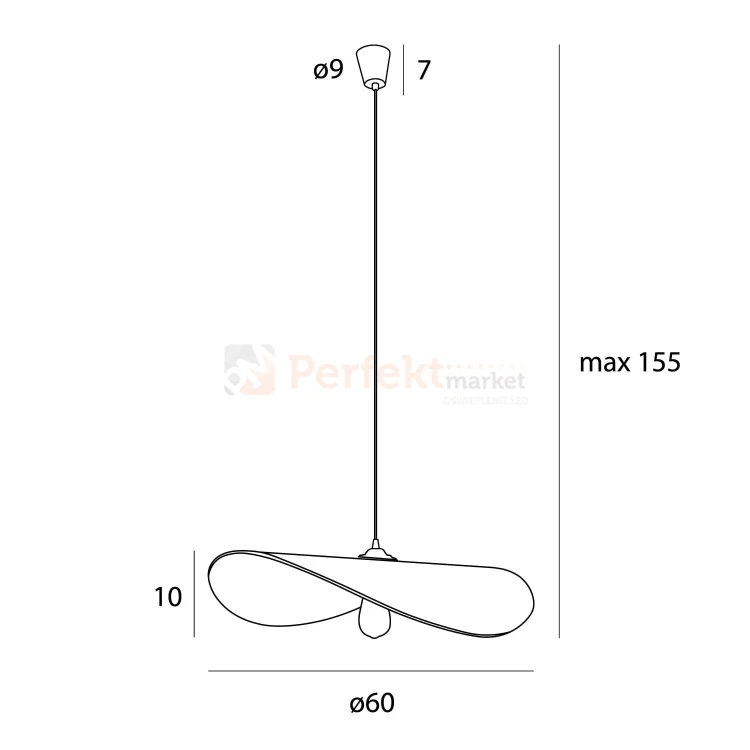 Lampa wisząca słomiana NAP P0581 MaxLight boho scandic-eco 4 perfektmarket.webp
