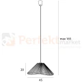 Lampa wisząca boho Amalfi I Natural P0577 Maxlight wymiary perfektmarket.webp