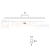 Kinkiet LED Tampa 180 cm IP44 czarny 54W 3000K C0244 Maxlight wymiary perfektmarket.webp
