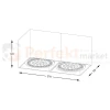 Oprawa sufitowa BOX 2 ACGU10-116 -N downlight 2xES111 biały wymiary perfektmarket.webp
