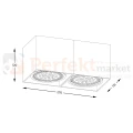 Oprawa sufitowa BOX 2 ACGU10-116 -N downlight 2xES111 biały wymiary perfektmarket.webp