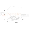 Oprawa natynkowa BOX 1 ACGU10-114-N plafon ES111 GU10 biała Zuma Line wymiary perfektmarket.webp