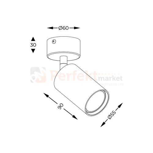 Oprawa ścienno sufitowa spot Tori SL 3 20016-WH-N biały wymiary Zuma Line perfektmarket.webp