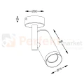 Oprawa sufitowa spot TORI SL 2 20015-WH-N Zuma Line biały GU10 wymiary perfektmarket.webp