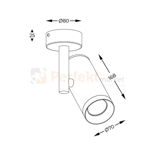 Oprawa sufitowa spot TORI SL 2 20015-WH-N Zuma Line biały GU10 wymiary perfektmarket.webp