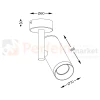 Oprawa sufitowa spot TORI SL 2 20015-WH-N Zuma Line biały GU10 wymiary perfektmarket.webp