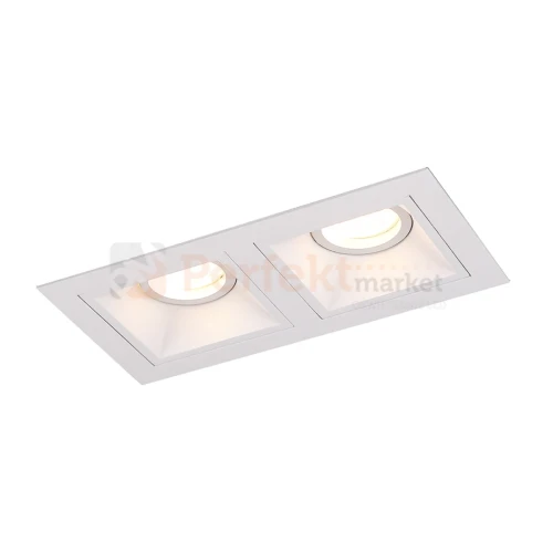 Oprawa podtynkowa HIT II sufitowa 2xGU10 biała MAXLIGHT H0081 wymiary perfektmarket.webp
