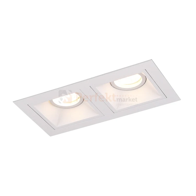 Oprawa podtynkowa HIT II sufitowa 2xGU10 biała MAXLIGHT H0081 wymiary perfektmarket.webp