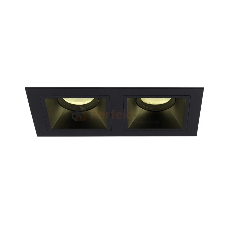 Oprawa podtynkowa HIT II sufitowa 2xGU10 biała MAXLIGHT H0081 wymiary perfektmarket.webp