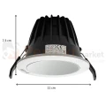 Italux Rezzo downlight biały podtynkowy 13W 3000K IP54 1200lm wymiary perfektmarket.webp