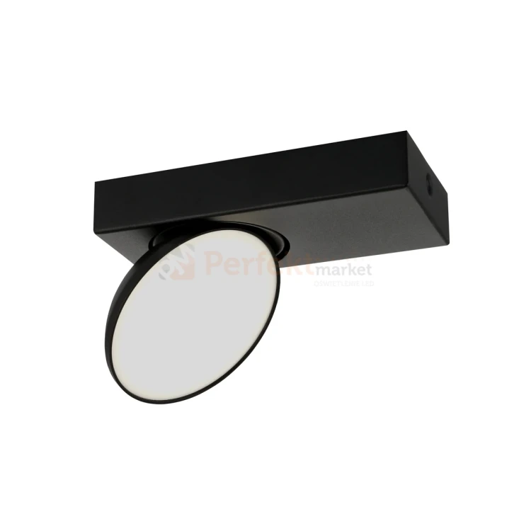 Kinkiet ścienno-sufitowy reflektor czarny talerz  Castelio Italux SPL-31976-1B-BK perfektmarket.webp