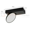 Kinkiet ścienno-sufitowy reflektor czarny talerz  Castelio Italux SPL-31976-1B-BK wymiary perfektmarket.webp
