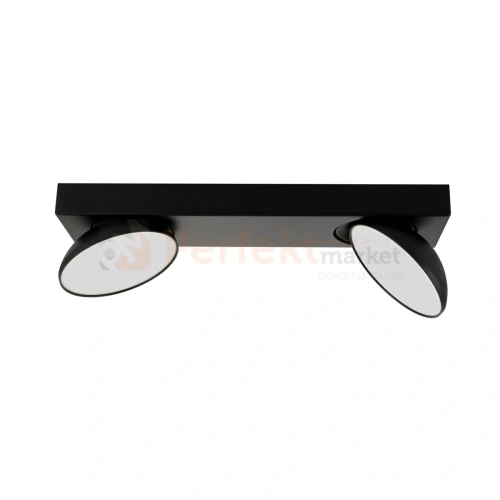 Kinkiet ścienno-sufitowy reflektor czarny talerz Castelio Italux SPL-31976-1B-BK perfektmarket.webp