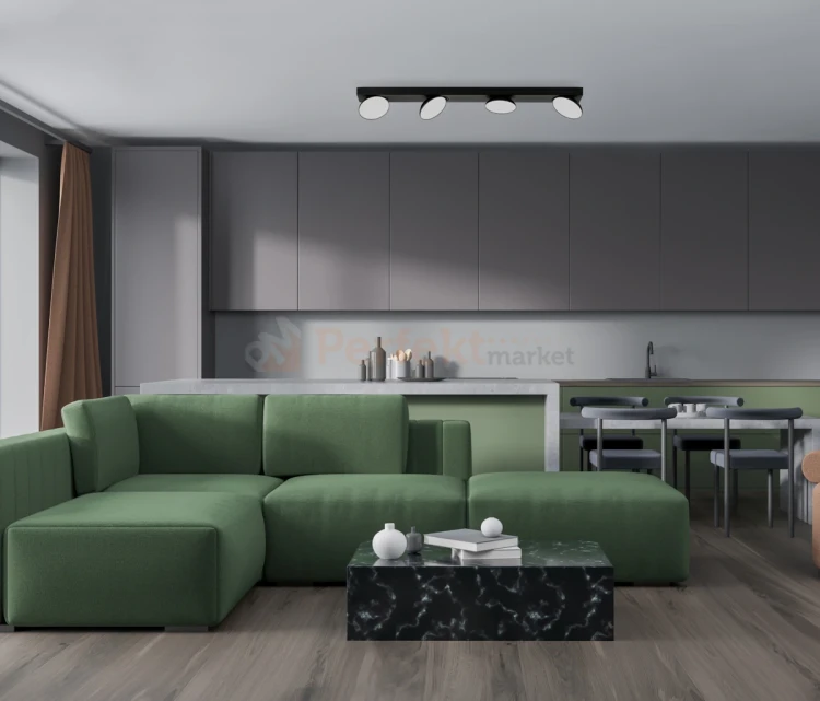 Lampa sufitowa reflektor czarny talerz  Castelio 4 Italux SPL-31976-4B-BK aranżacja perfektmarket.webp