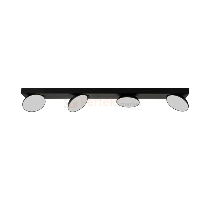Lampa sufitowa reflektor czarny talerz  Castelio 4 Italux SPL-31976-4B-BK aranżacja perfektmarket.webp