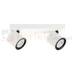 Oprawa ścienno-sufitowa reflektor tuba biało-czarna  Karlota 2xGU10  Italux SPL-31959-2B-WH perfektmarket.webp