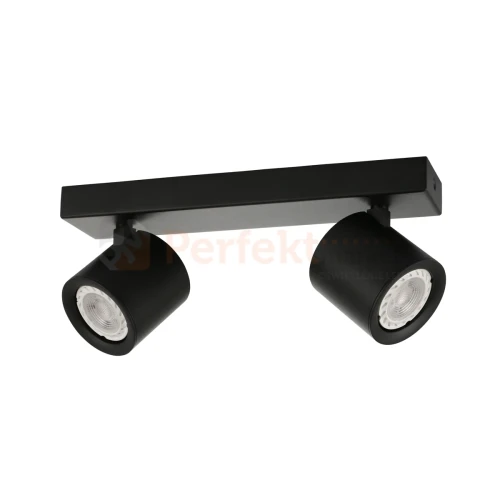 Oprawa ścienno-sufitowa reflektor tuba czarna Karlota 2xGU10  Italux SPL-31959-2B-BK perfektmarket.webp