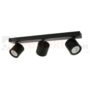 Oprawa sufitowa spot reflektor tuba czarna Karlota 3xGU10  Italux SPL-31959-B-BK