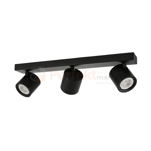 Oprawa sufitowa spot reflektor tuba czarna Karlota 3xGU10  Italux SPL-31959-B-BK perfektmarket.webp