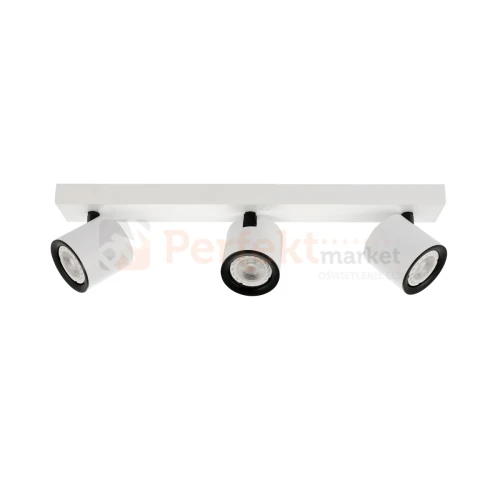 Oprawa sufitowa spot reflektor tuba biało czarna Karlota 3xGU10  Italux SPL-31959-B-WH perfektmarket.webp