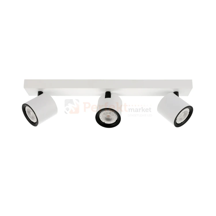 Oprawa sufitowa spot reflektor tuba biało czarna Karlota 3xGU10  Italux SPL-31959-B-WH perfektmarket.webp
