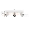 Oprawa sufitowa spot reflektor tuba biało czarna Karlota 3xGU10  Italux SPL-31959-B-WH wymiary perfektmarket.webp