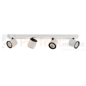Oprawa sufitowa spot reflektor tuba biało-czarna  Karlota 4xGU10  Italux SPL-31959-4B-WH