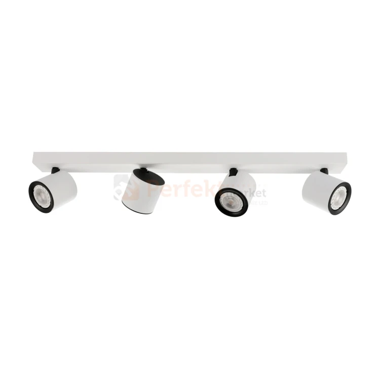 Oprawa sufitowa spot reflektor tuba biało-czarna Karlota 4xGU10  Italux SPL-31959-4B-WH perfektmarket.webp
