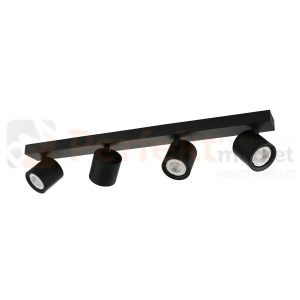 Oprawa sufitowa spot reflektor tuba czarna  Karlota 4xGU10  Italux SPL-31959-4B-BK