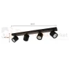Oprawa sufitowa spot reflektor tuba czarna Karlota 4xGU10  Italux SPL-31959-4B-BK wymiary perfektmarket.webp