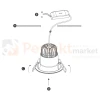 Oprawa LED downlight wpuszczana Komi asymetryczna biała 3000K 8W 10108A W W montaż perfektmarket.webp