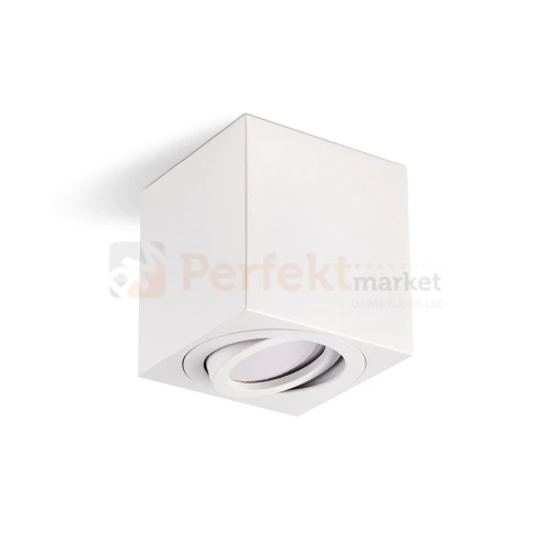 Oprawa natynkowa ruchoma kwadrat biały tuba kostka Kobi OH-37 perfektmarket.webp