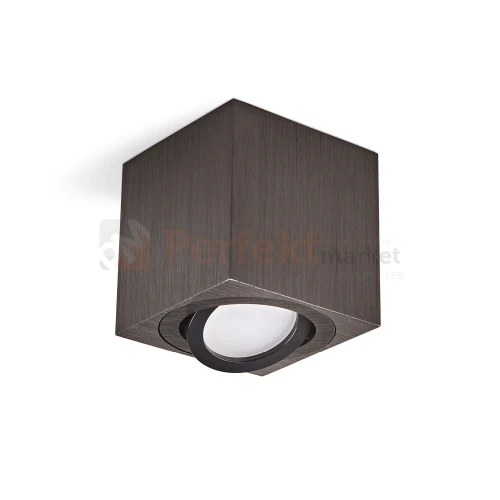 Oprawa natynkowa ruchoma kwadrat czarny szczotkowany tuba kostka Kobi OH-37 perfektmarket.webp