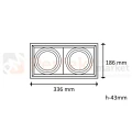 Oprawa downlight wpuszczana MDD MAXI DUE 2xGU10 wymiary perfektmarket.webp