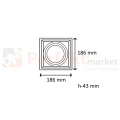 Oprawa downlight wpuszczana MDD MAXI UNO 1xGU10 wymiary perfektmarket.webp